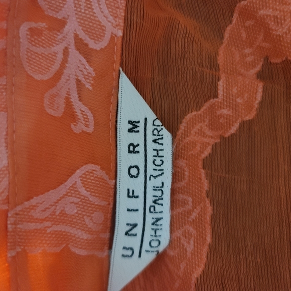 Womens see-through shirt orange xl @9 - Picture 7 of 7